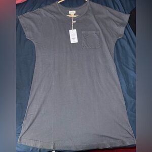 UpWest Pocket T-Shirt Dress - Medium - Grey